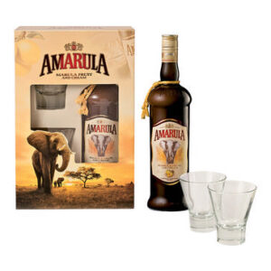 AMARULA Cream Liqueur and 2 Glasses In Gift PK  (1 x 750ml)