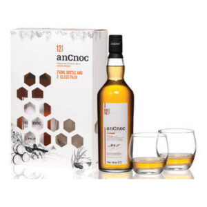 ANCNOC 12 YO Highland Single Malt and 2 Glasses In Gift Pack  (1 x 750ml)