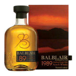 BALBLAIR 1989 Single Malt Scotch Whisky  (1 x 750ml)