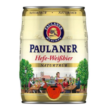 PAULANER Imported Premium Hefe Weiss Bier Keg 5 Ltr  (1 x 5L)
