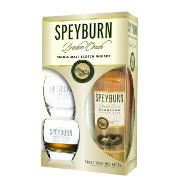 SPEYBURN Bradan Orach Highland Single Malt Scotch Whisky and 2 Glass Pack  (1 x 750ml)