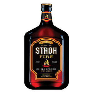 STROH Fire Chili Spiced Liqueur Imported From Austria  (1 x 750ml)