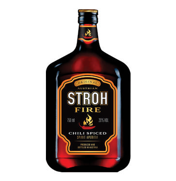 STROH Fire Chili Spiced Liqueur Imported From Austria  (1 x 750ml)