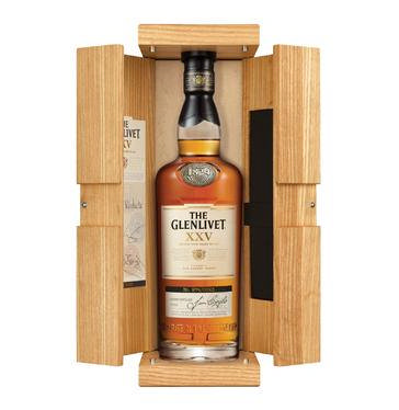 THE GLENLIVET 25 YO Speyside Single Malt Scotch Whisky In Wooden Gift Box  (1 x 750ml)